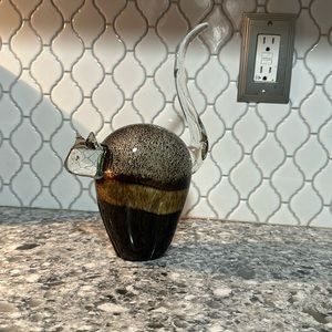 Vintage blown glass cat